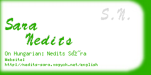 sara nedits business card